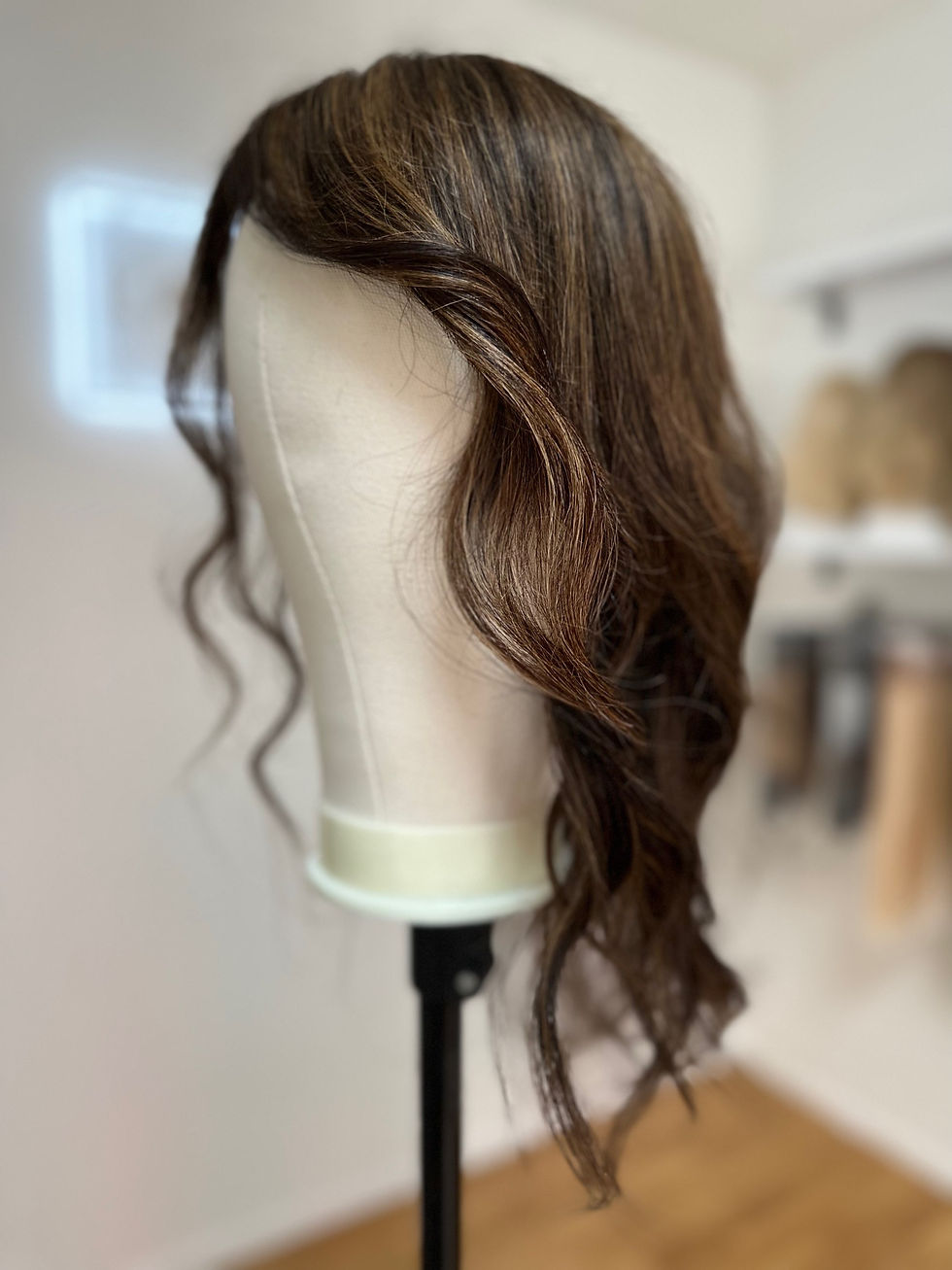 Thumbnail: Hairpiece human hair mono top 40 cm large base
