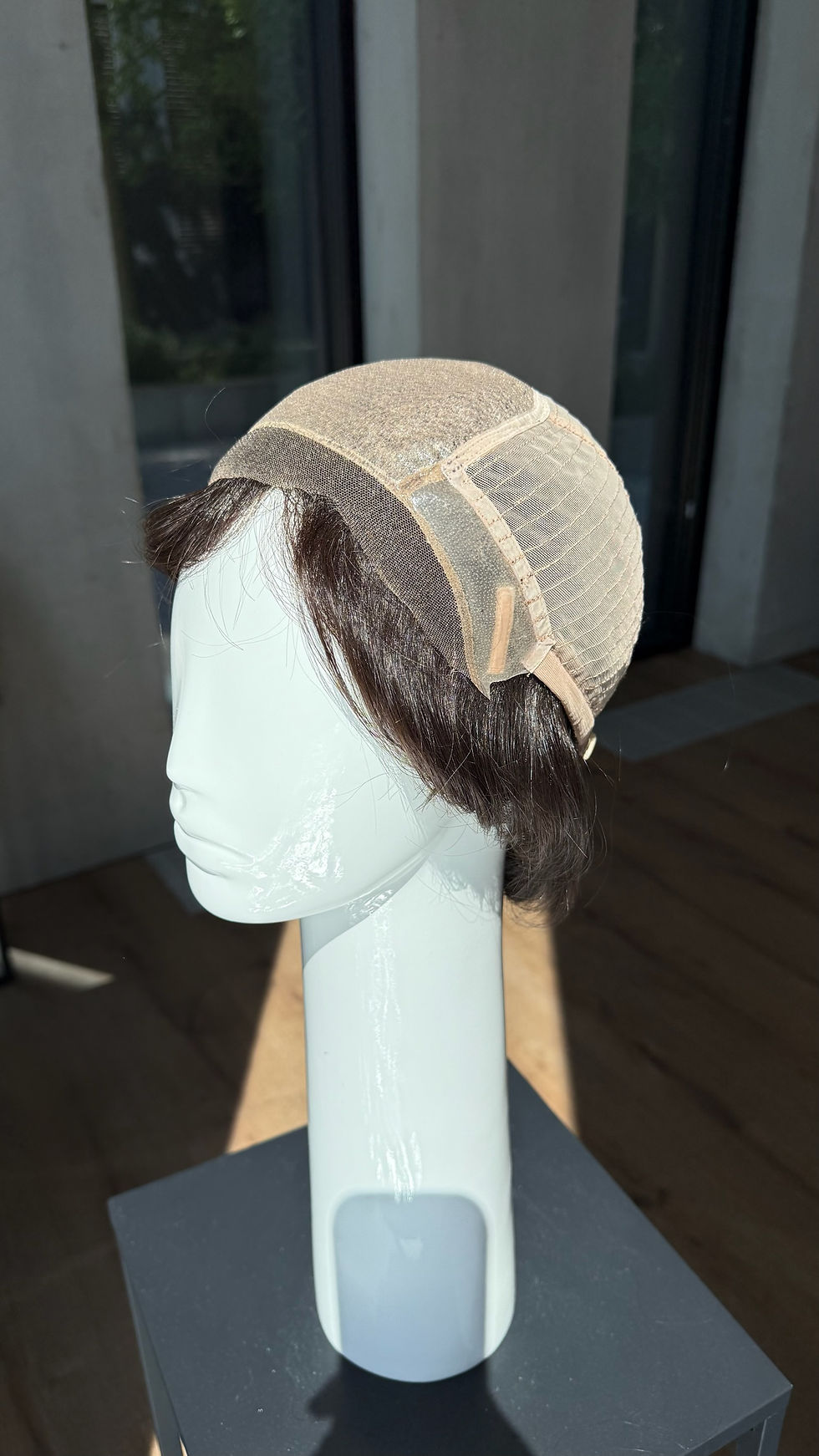 Thumbnail: Kristina | Wig | Dark brown | 20 cm | Virgin human hair