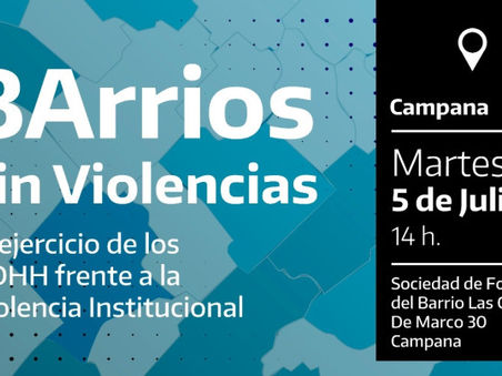 Se desarrollará hoy en Campana el Programa "BArrios sin Violencias"