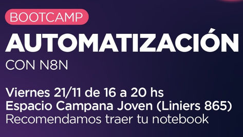 Invitan a participar de un bootcamp de automatización con N8N