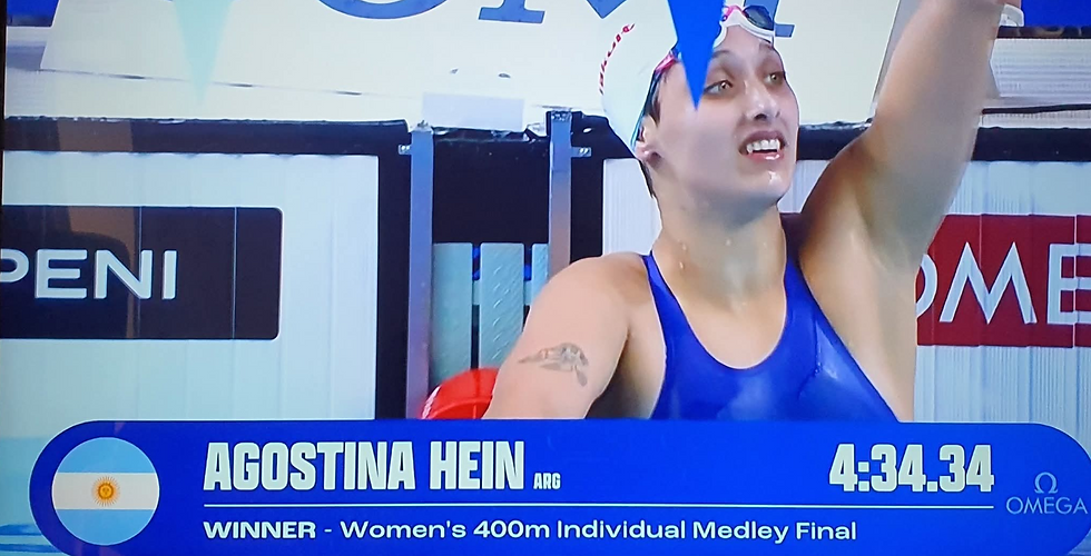 Lo logró: Agostina es campeona mundial. El viernes irá por el título en 200 combinados y 400 libres.