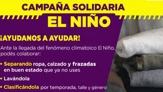 “El Niño”: convocan a vecinos a preparar donaciones para afrontar posibles emergencias
