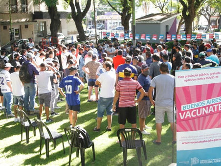 Los trabajadores de la construcción se sumaron a la campaña de vacunación