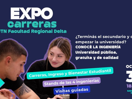 La UTN FRD realizará una nueva edición de la Expo Carreras para presentar su oferta académica