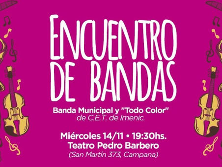 Un encuentro de bandas llega al Teatro Pedro Barbero