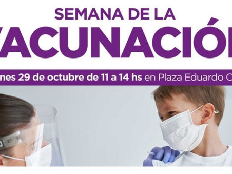 Hoy se realizará un operativo de vacunación en la plaza Eduardo Costa