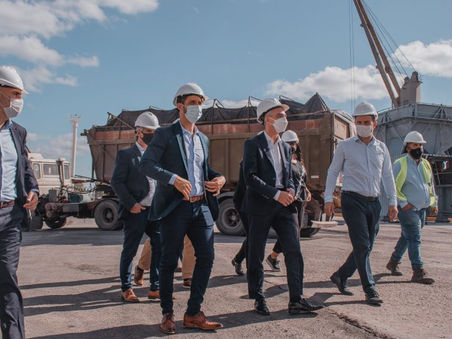 El Intendente y el ministro de Transporte recorrieron las terminales portuarias de Euroamérica