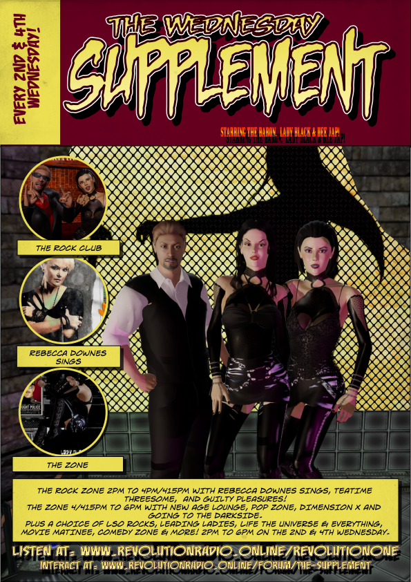 The Wednesday Supplement 316 May The Force Be With You on May 7th at 2pm on RevolutionONE! promo pic for Revolution Radio Online!