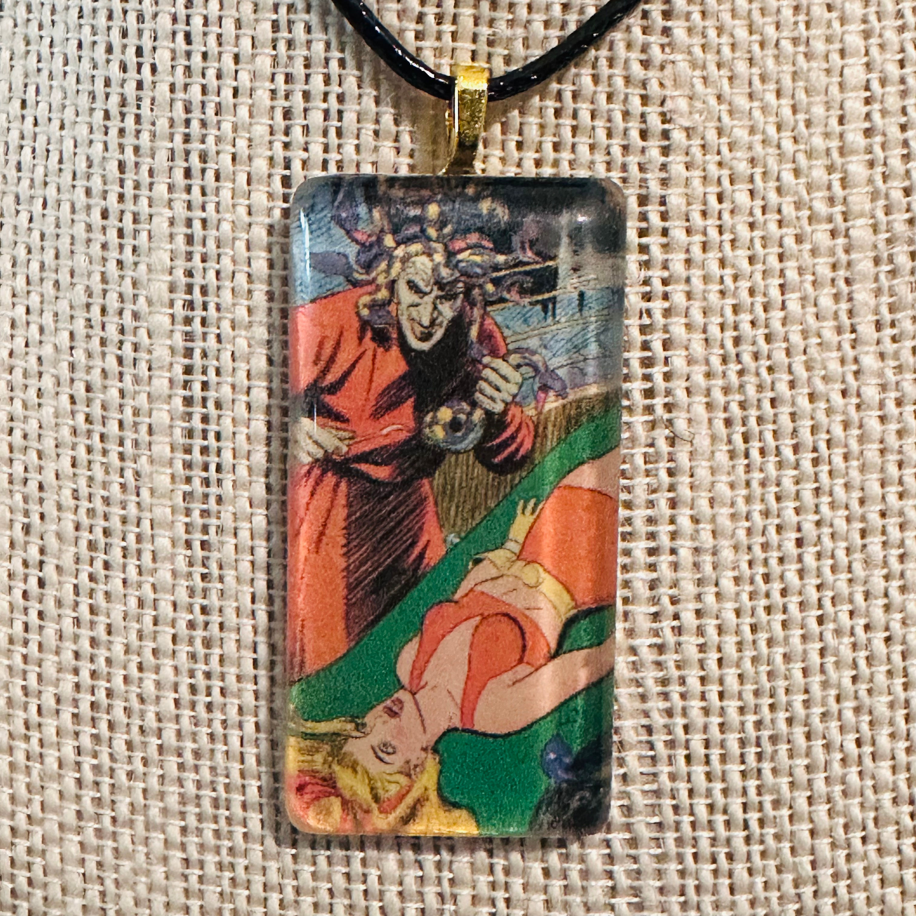 Spider Widow Rectangle  Pendant