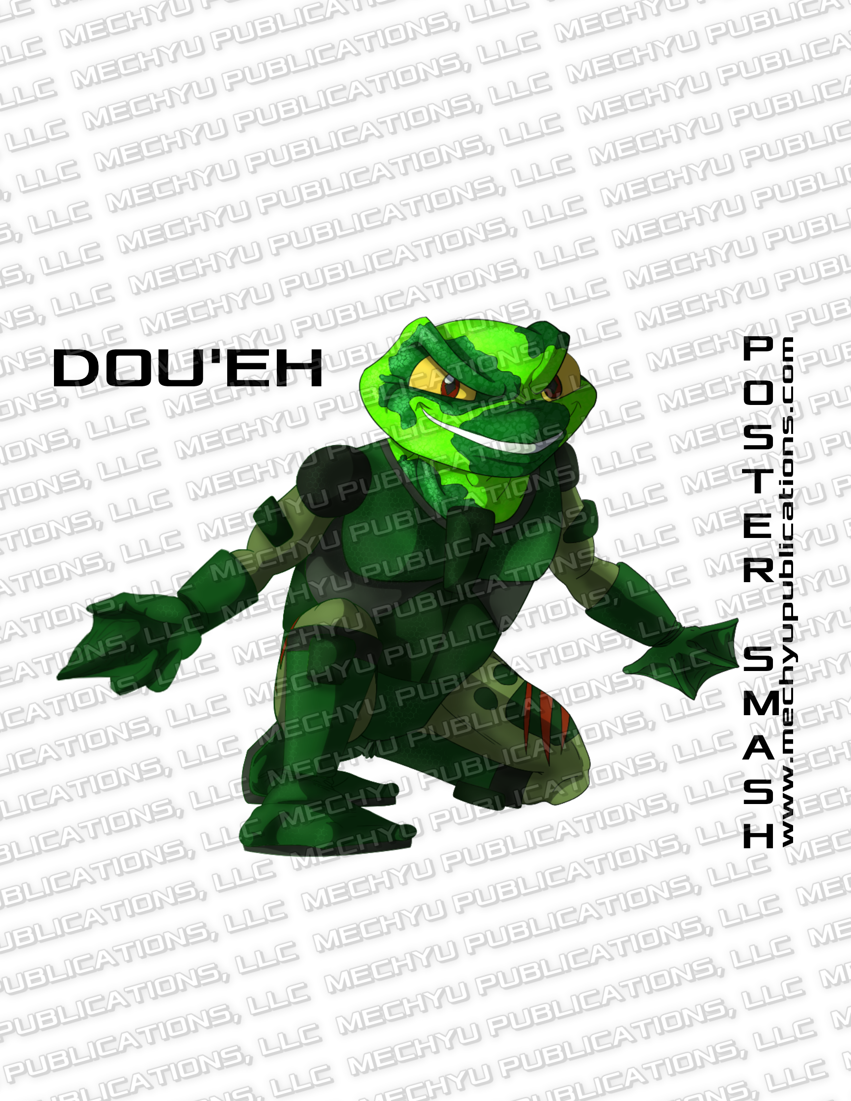 Dou'eh - Humanoid Amazonian Tree Frog member of the Animal Force.