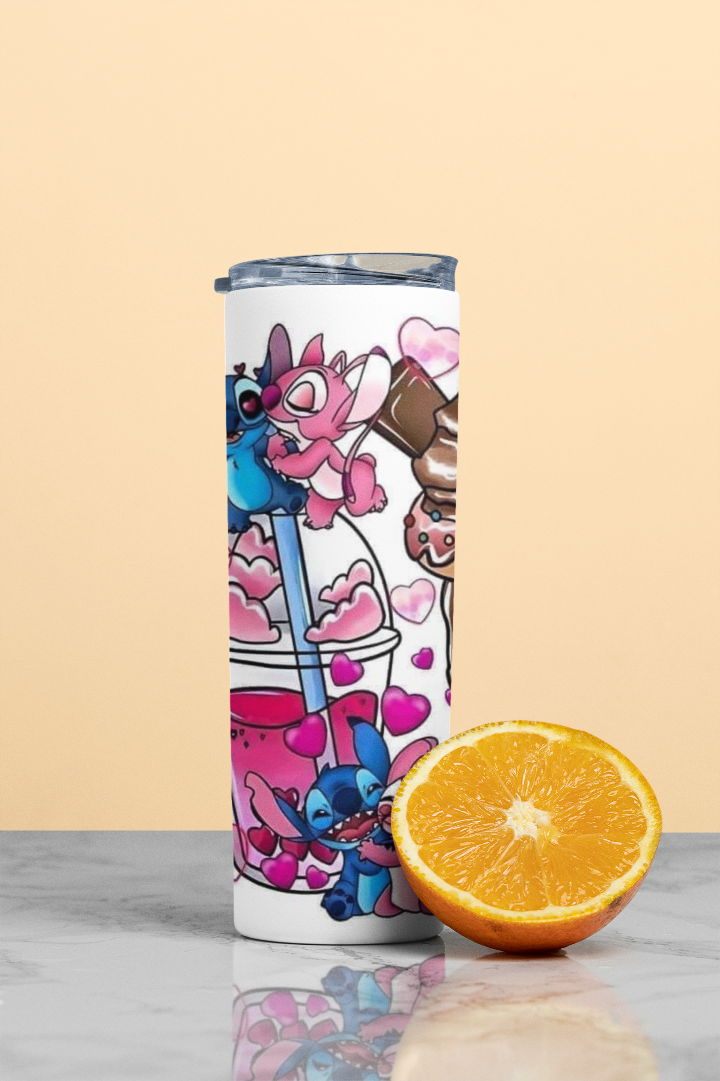 Stitch & Angel Sundae 20 Oz Tumbler
