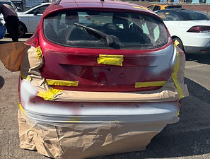 Partial respray on a cars back bumper