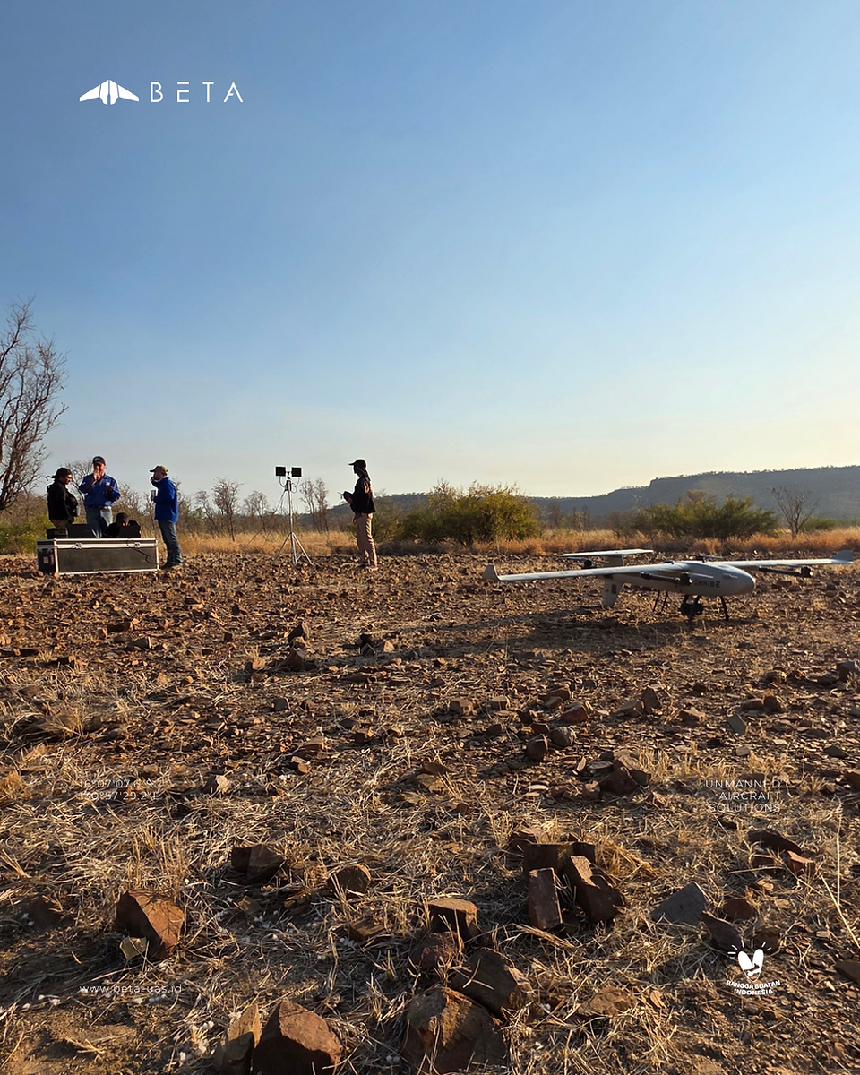 OMNIBE long-range VTOL UAV prepared for cattle station monitoring demonstration in Australia