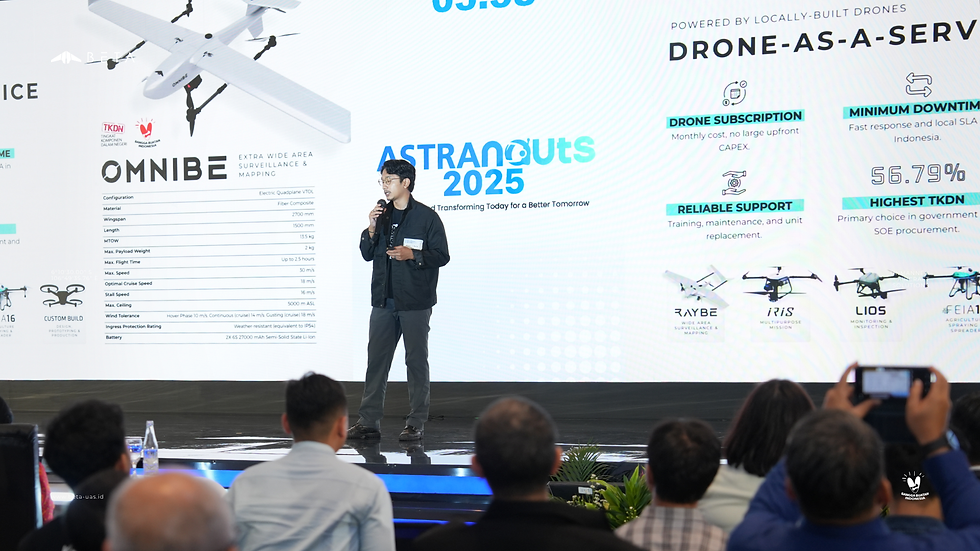 CEO BETA-UAS mempresentasikan inovasi perusahaan di panggung Astranauts 2025