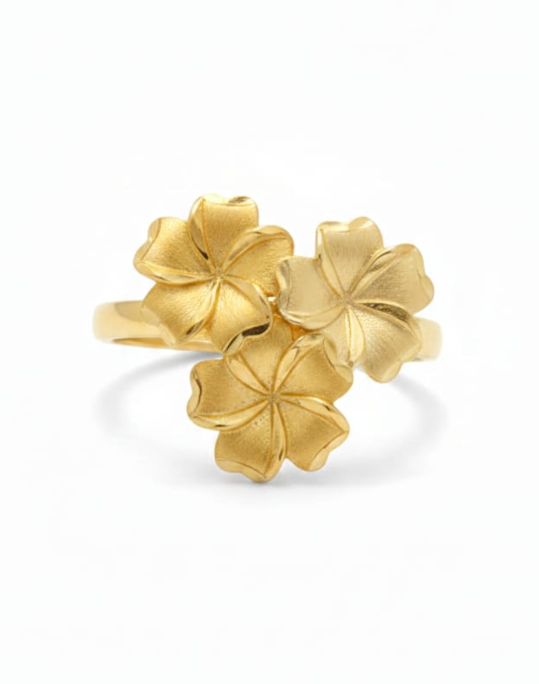Sortija de dama con forma de 3 Flores