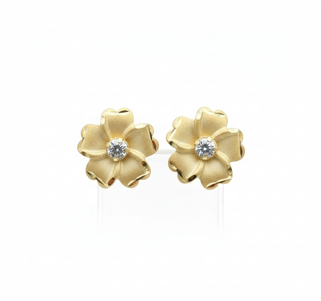 Pendientes con forma de flores .