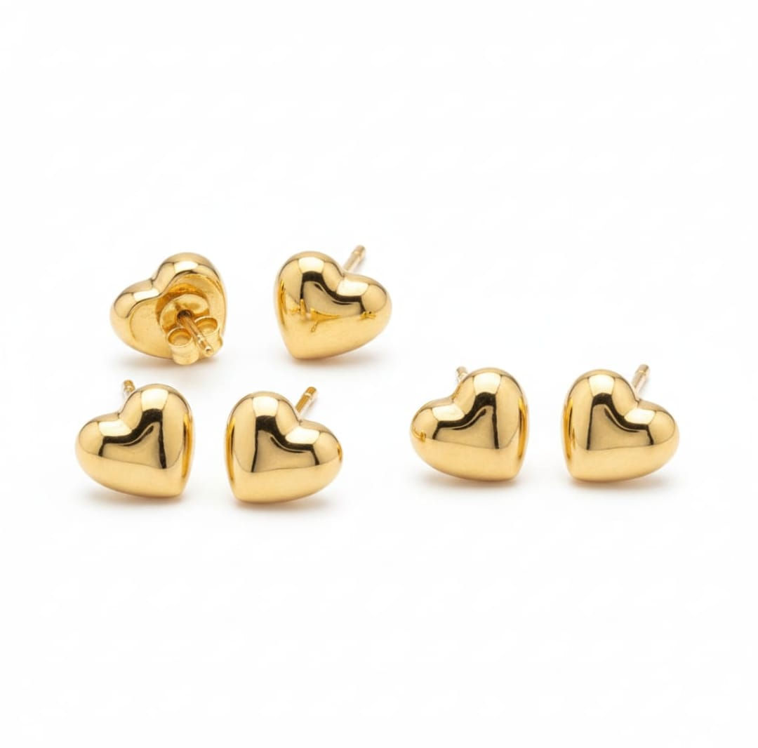 Pendientes con forma de corazón 4-5 mm