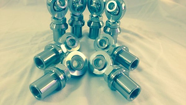 1/2 Set (8) 7/8" X 3/4" Heims, Bungs, Jam Nuts, and Spacers (4 RH AND 4 LH)