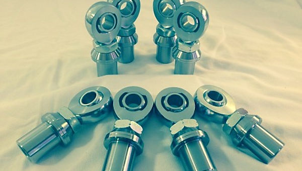 1/2 Set (8) 7/8" X 3/4" Heims, Bungs, and Jam Nuts (4 LH AND 4 RH)
