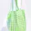 Thumbnail: KIND BAG Tote Bag Lime Green Gingham