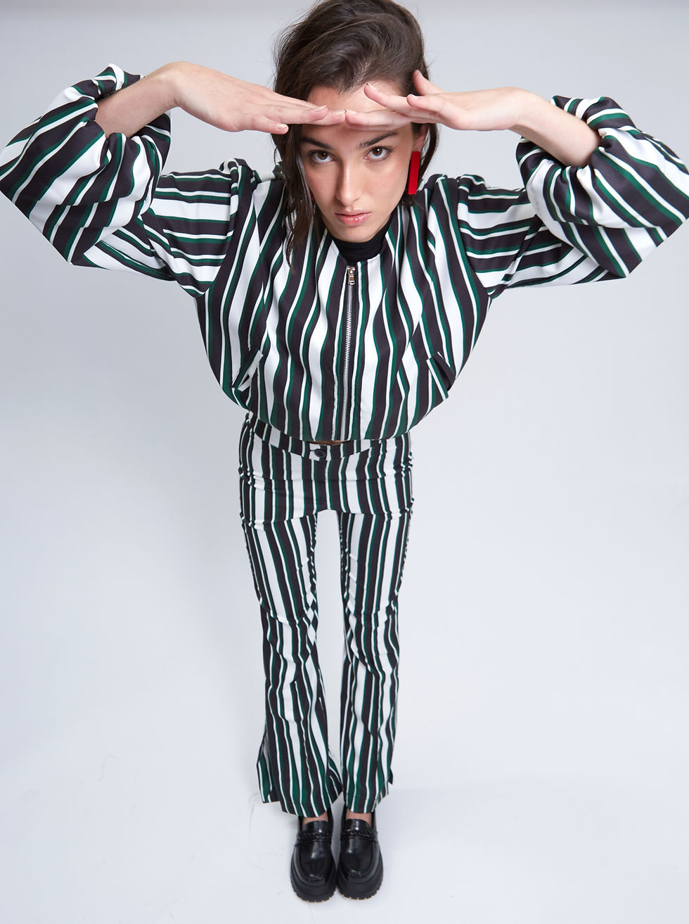 Halo Print Pants - Editorial campaign image for Vailara, a contemporary womenswear brand from Uruguay