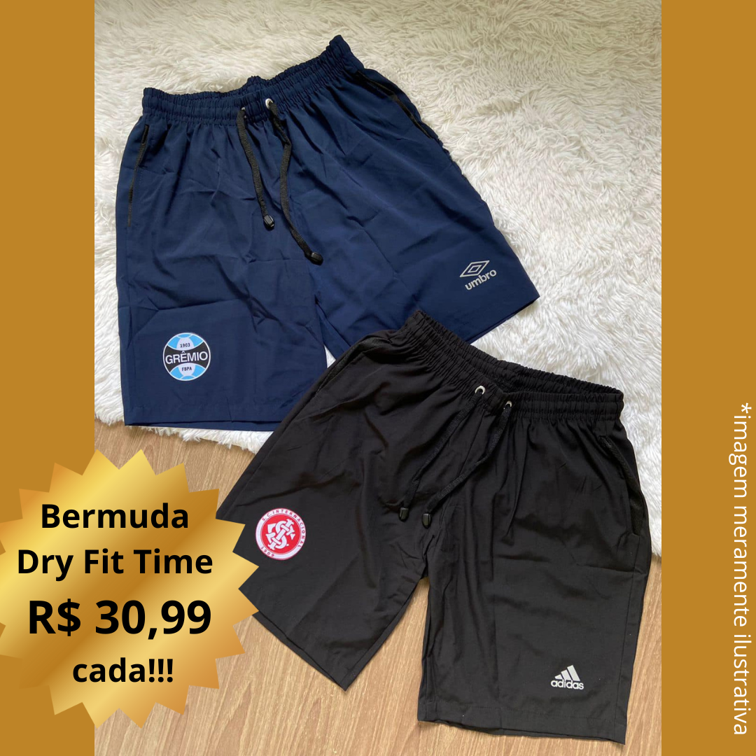 Bermuda Grêmio / Inter - Elastano Dry Fit