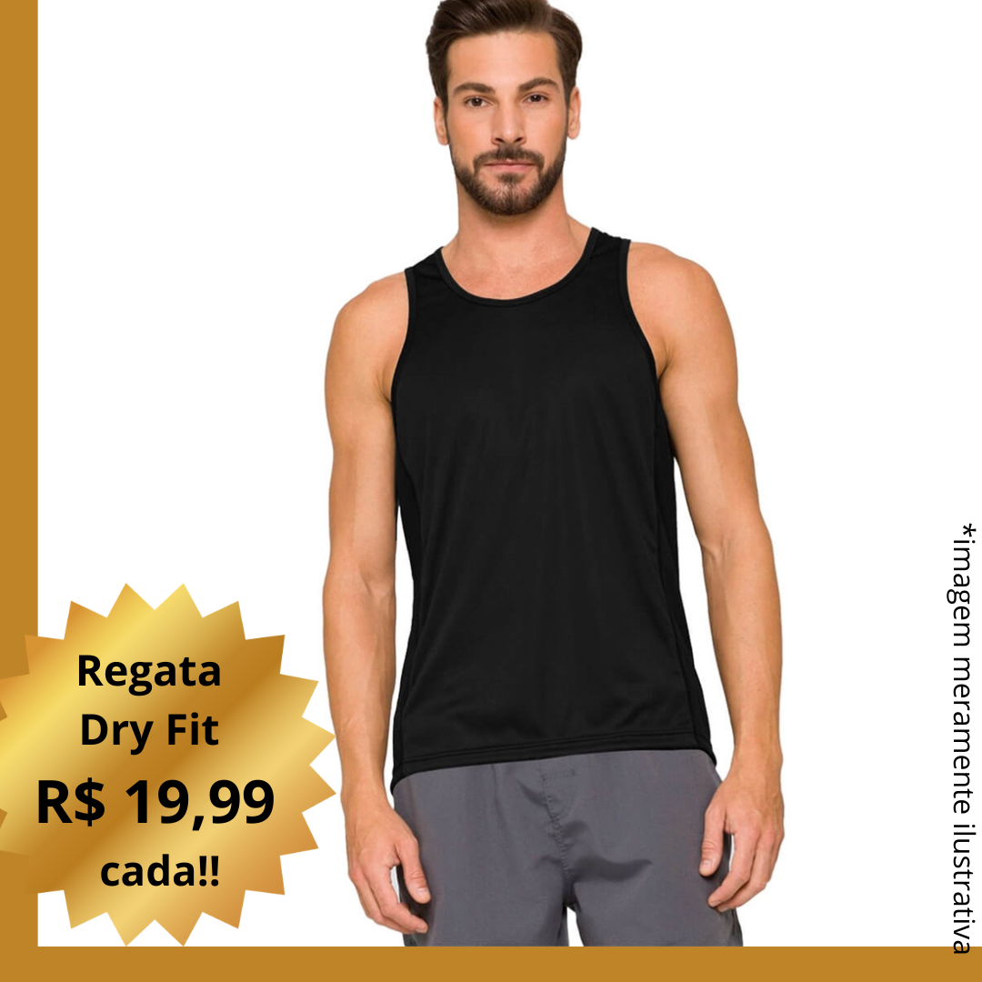 Regata Dry Fit Esporte Academia