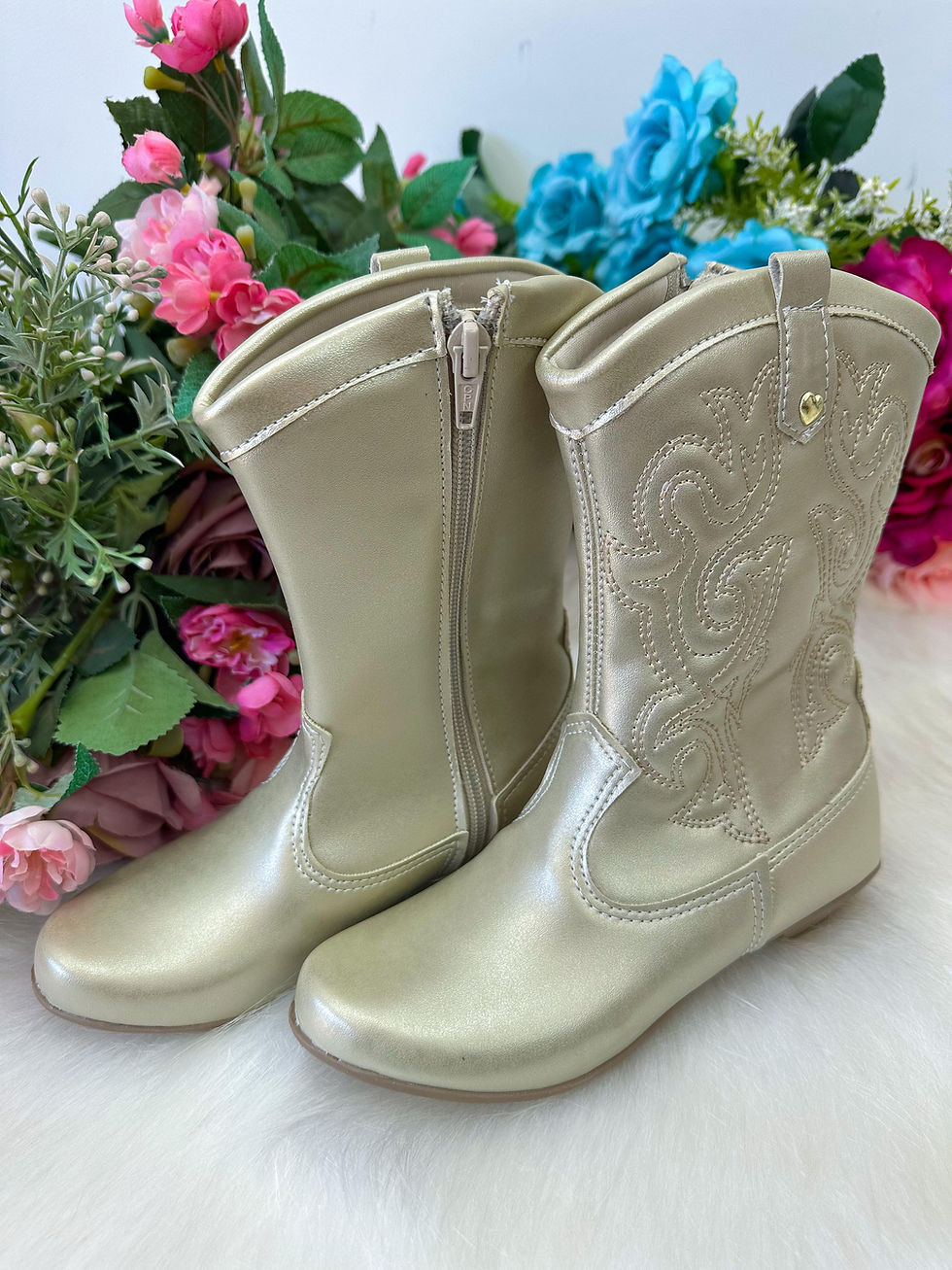 Miniatura: Bota/ Coturno Flor Di Mila Boiadeira Texana Maria Dourado