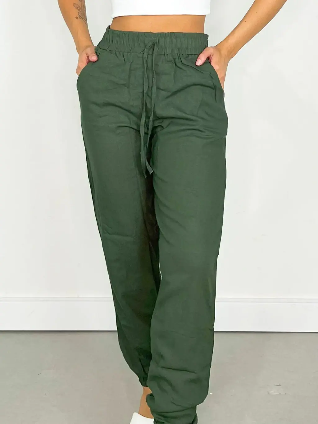 Calça Feminina Linho Jogger Sabrina Ref. 229