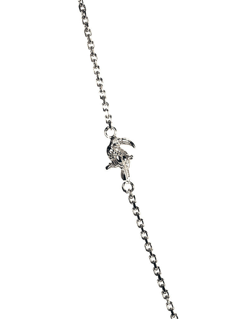 Thumbnail: Necklace flower pear-cut green amethist tucan