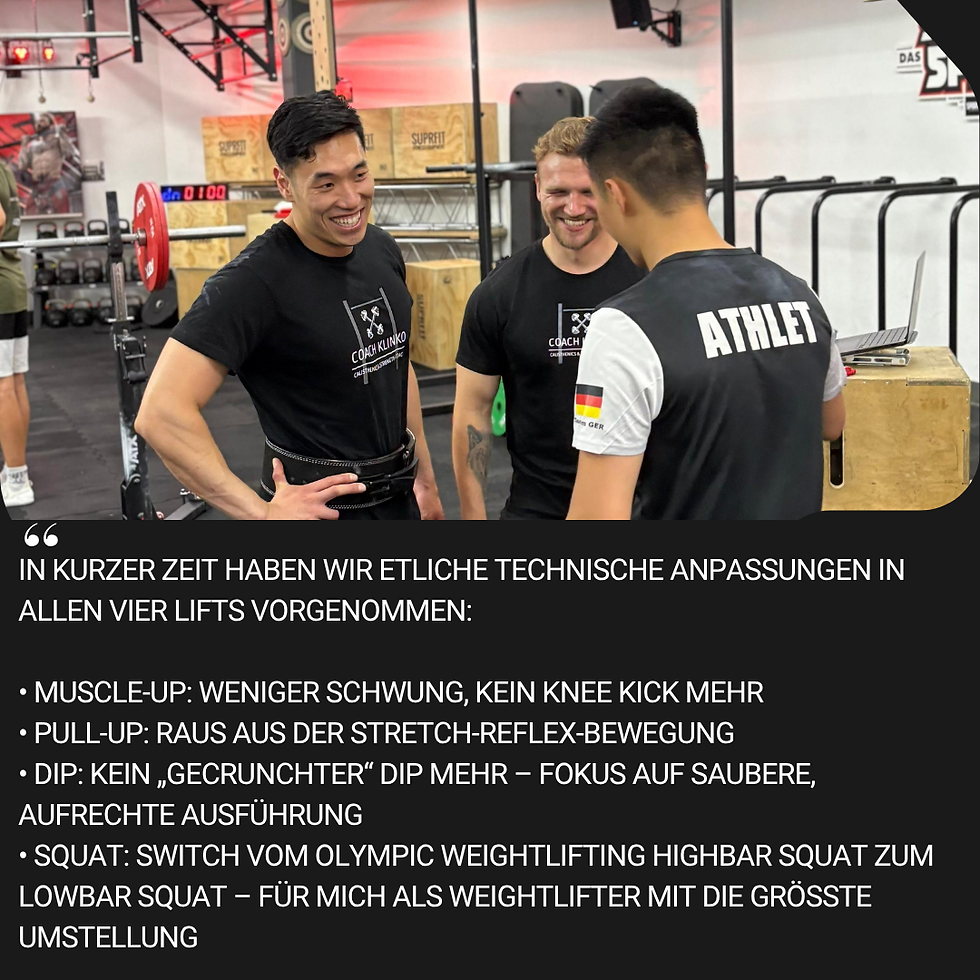 Testimonial: Besser im Muscel up, Pull up, Dip & Squat