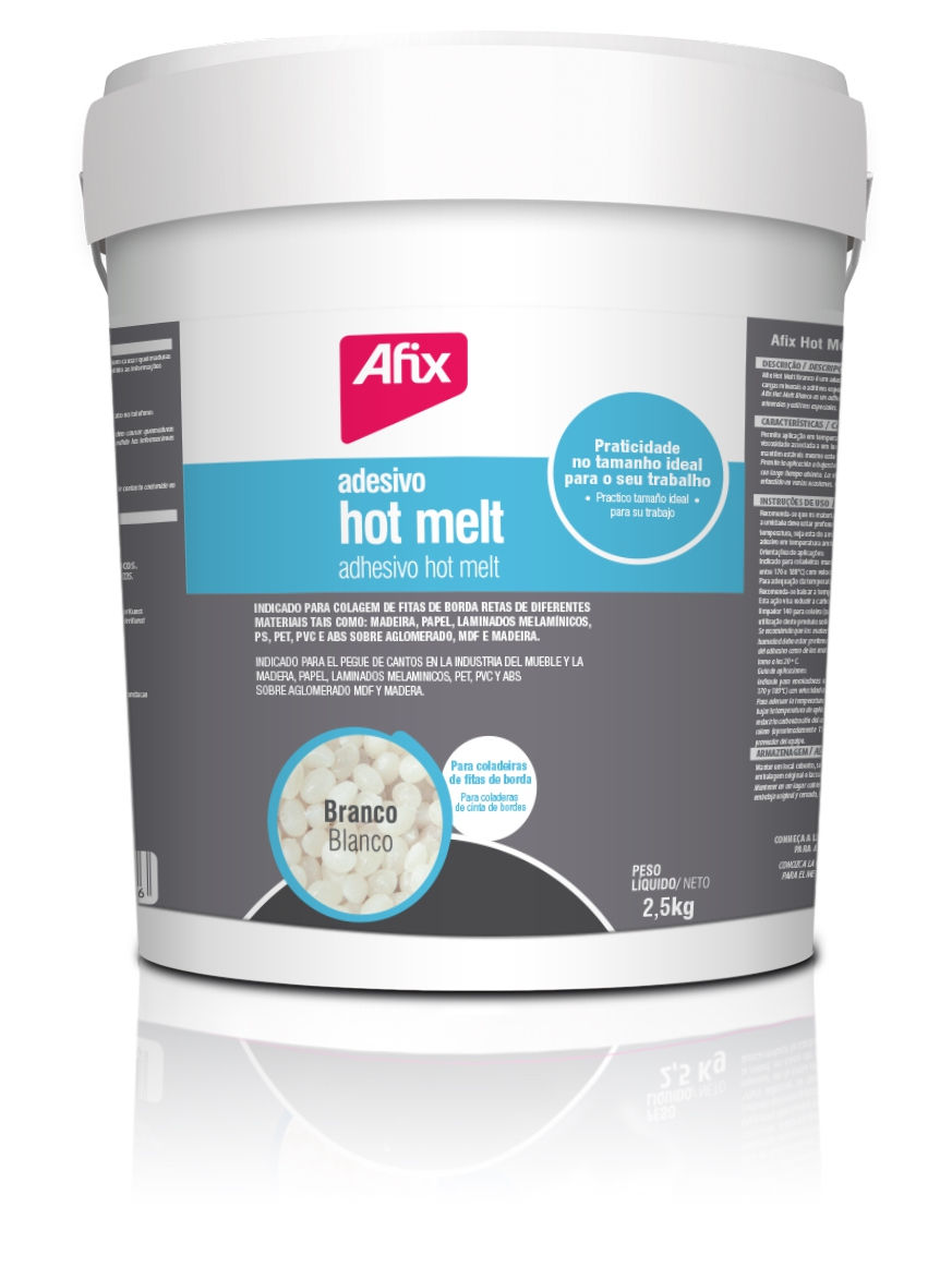 Miniatura: COLA AFIX 1824 HOTMELT BRANCA 2,5 KG