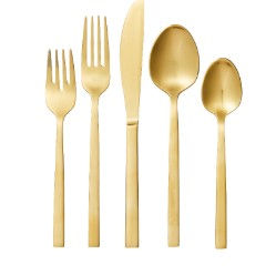 Brushed Gold Flatware