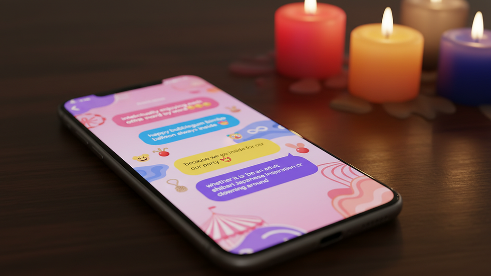 Close-up view of a smartphone screen showing a discreet messaging app interface