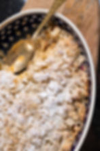 rabarbar pod twarogową kruszonką