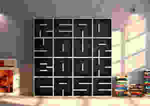 READ YOUR BOOK CASE: Words in bookshelf