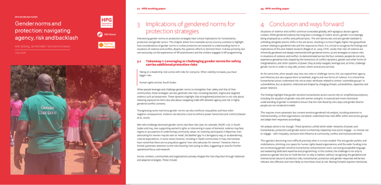New Report: Gender Norms and Protection: Navigating Agency, Risk, and Backlash