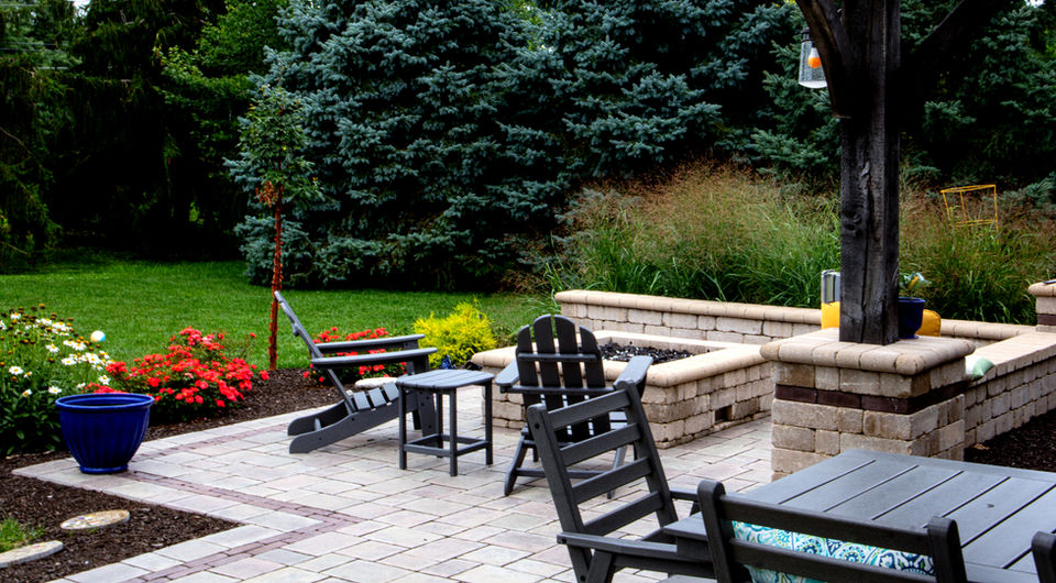 paver patio and fireplace lafayette