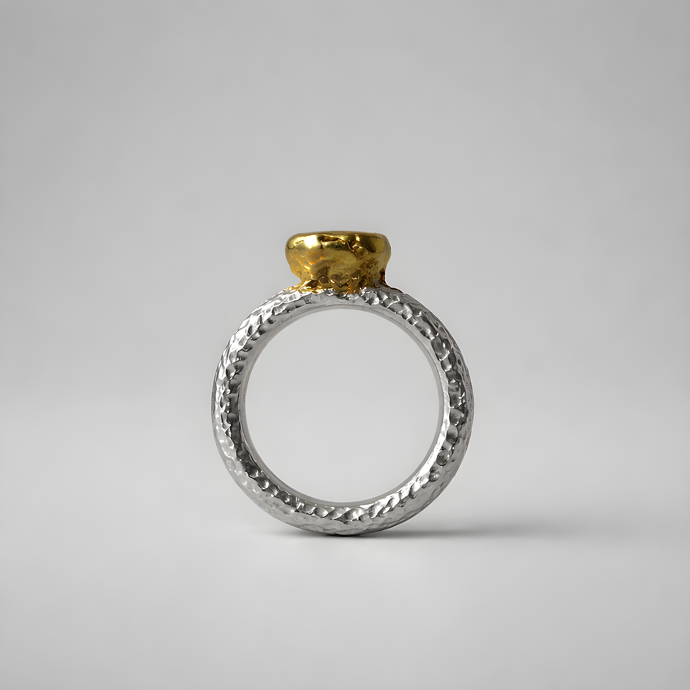 Miniatura: Anello Bordo Oro e Zircone Arancione