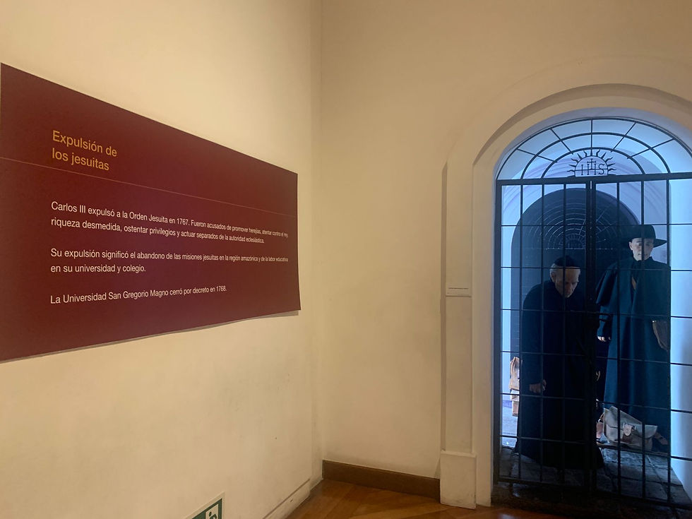 Figuras de cera sobre la expulsión de los Jesuitas en Quito