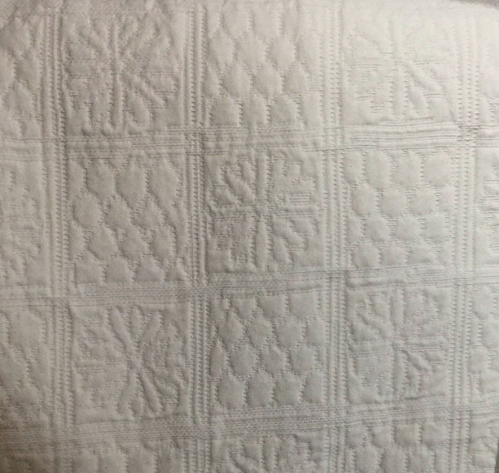 White Checkered Flowers
