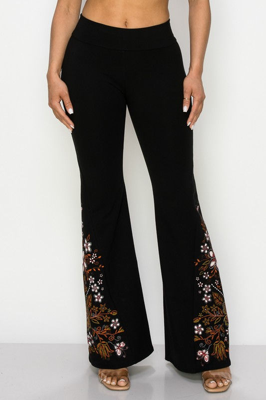 Thumbnail: T Party Vintage Floral Print Flare Pants