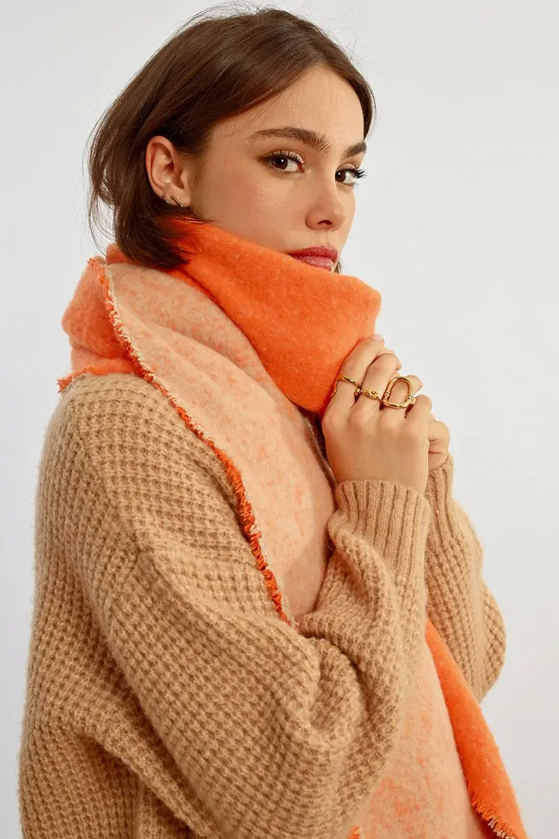Thumbnail: Molly Bracken reversable scarf in orange