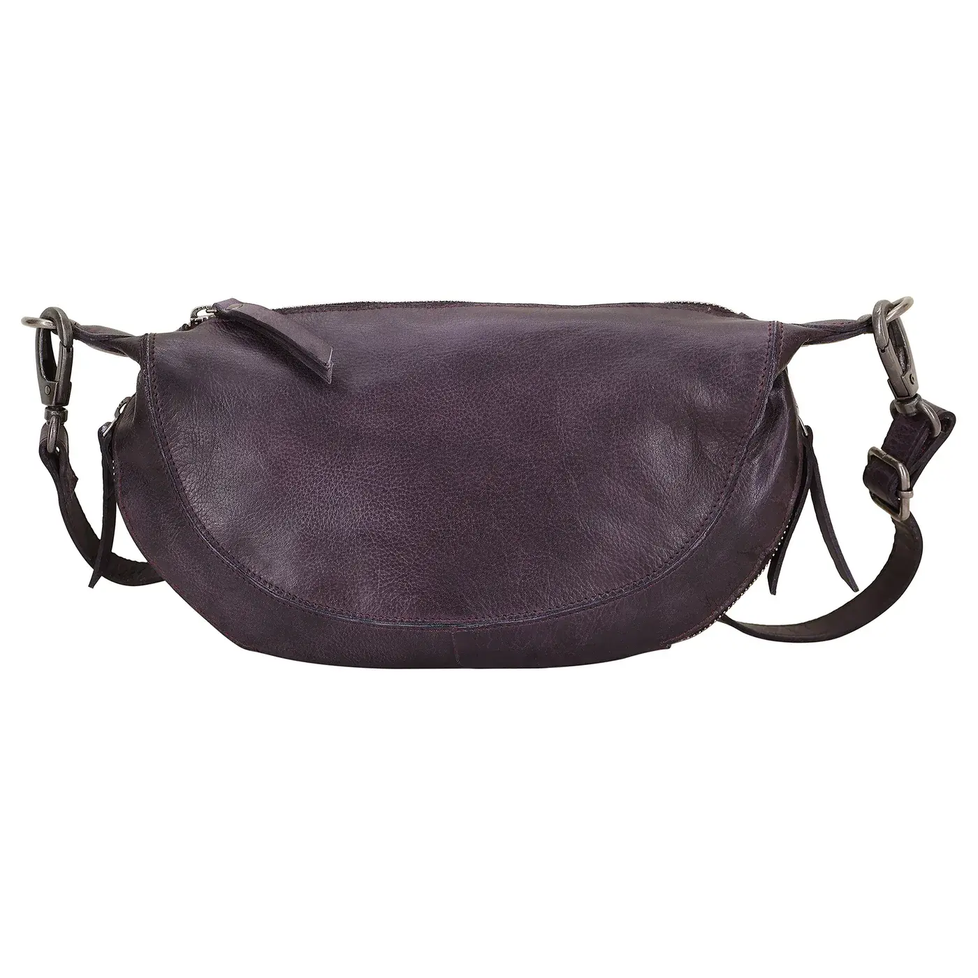 Latico leather Crosby Leather Sling Bag/Crossbody Bag in moss and eggplant 
