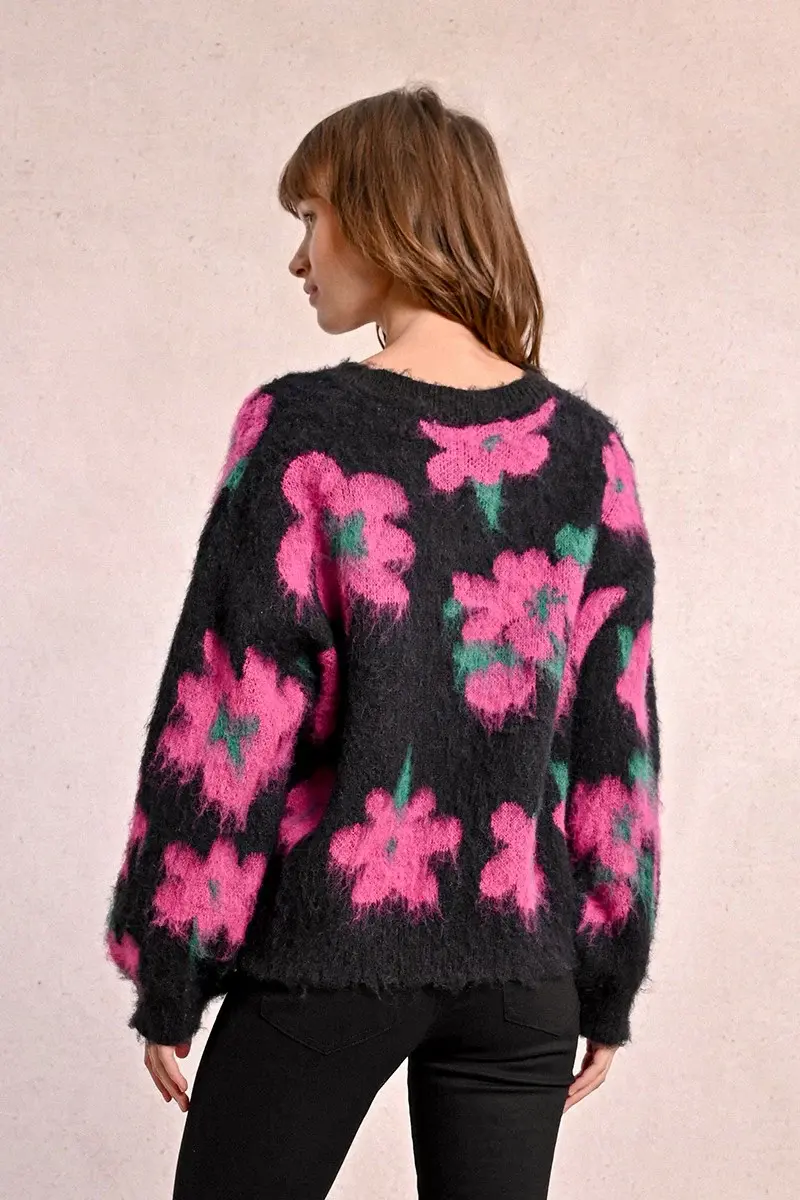 Thumbnail: MOLLY BRACKEN ROUND NECK SWEATER, BRUSHED KNIT