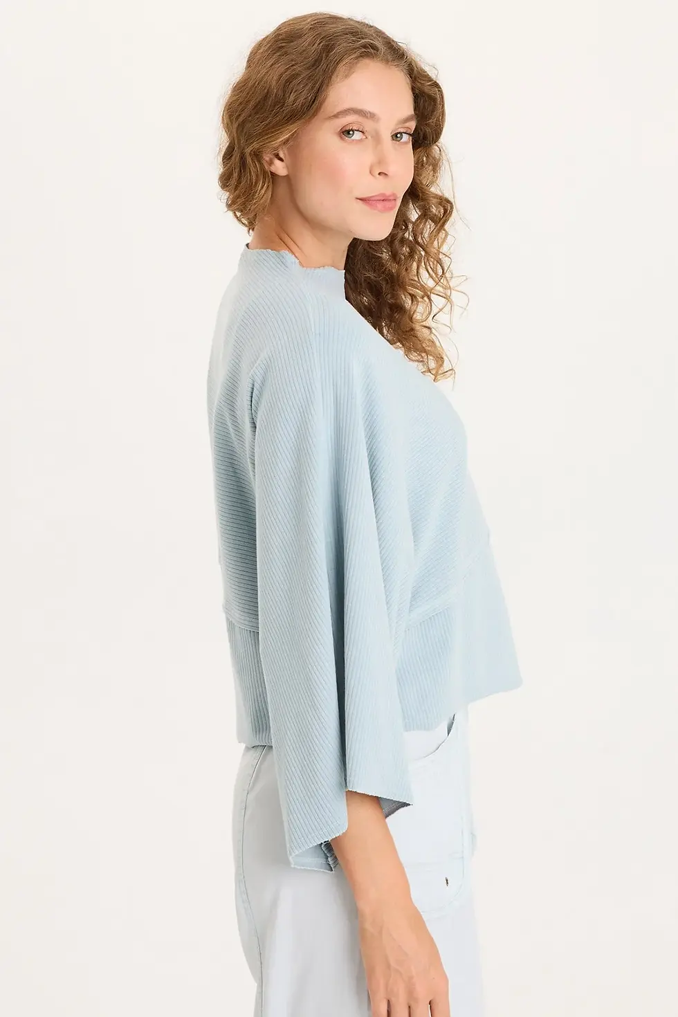 Thumbnail: XCVI GILCHRIST ASYMMETRICAL SLEEVE TOP  In Carefree Pigment
