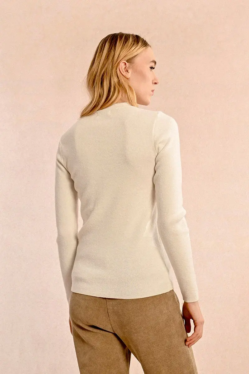 Thumbnail: MOLLY BRACKEN  KNITTED SWEATER, FANCY NECKLINE
