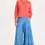 Thumbnail: XCVI DUGAN MOCK-DENIM SIDE TIERED WIDE LEG PANT  In Etiolate Wash