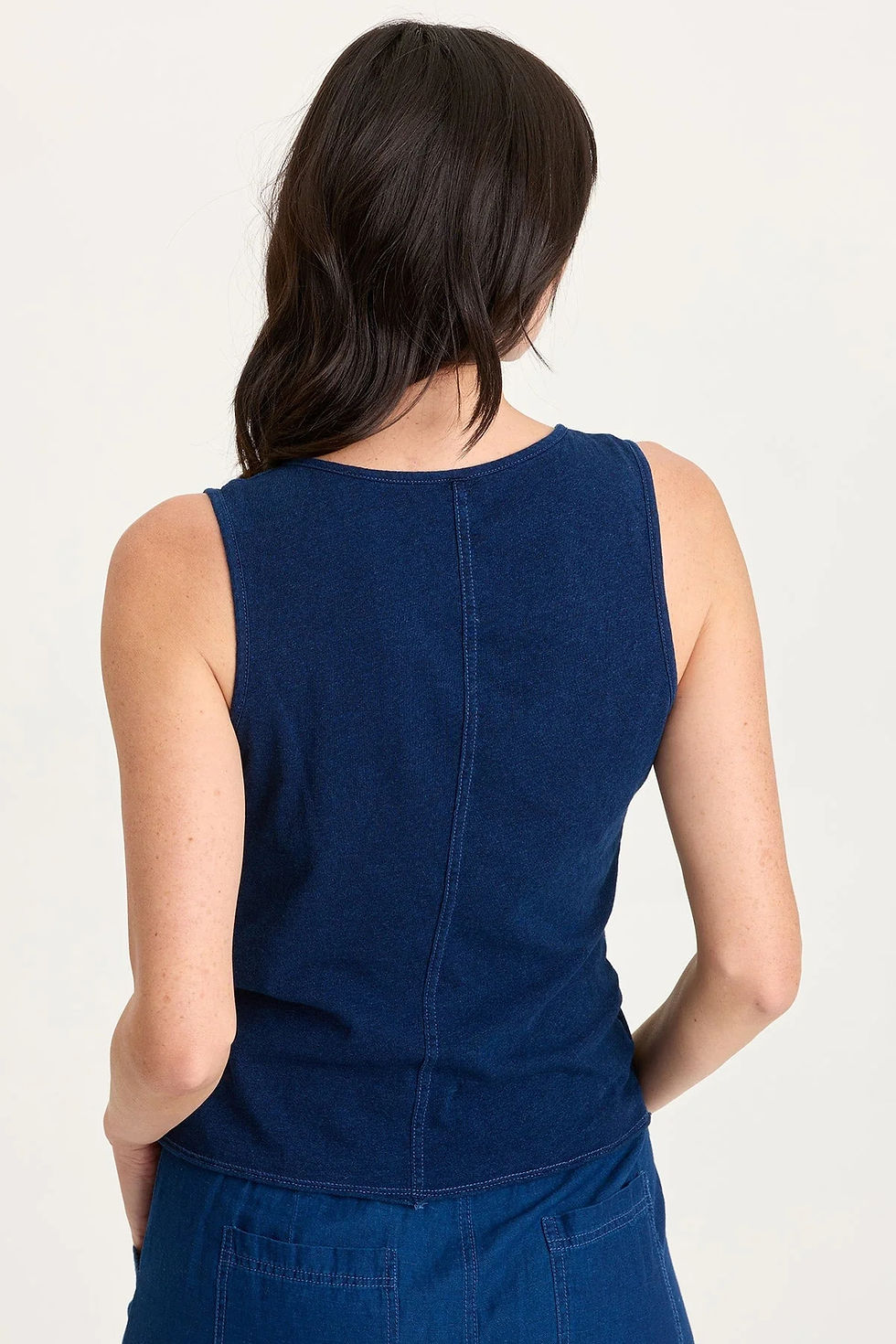 Thumbnail: XCVI COBIE PRINTED INDIGO CORDED TANK