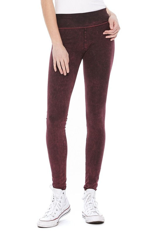 Thumbnail: T-Party Mineral Wash Fold Over Leggings